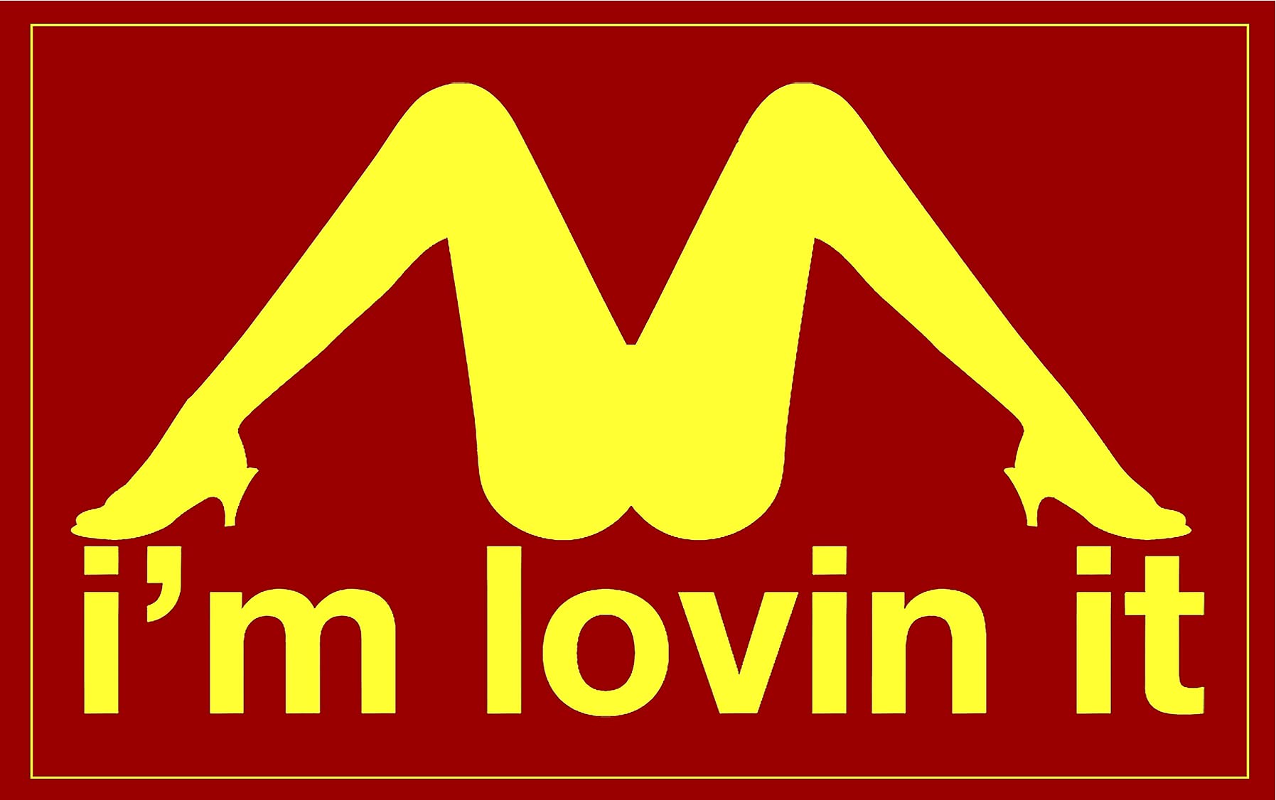 Amazon.co.jp: I'm Loving it McDonald's ロゴ 面白い いたずら